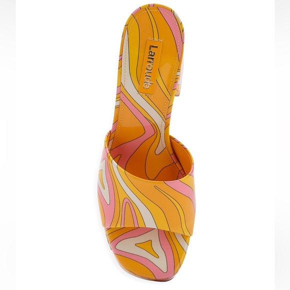 Larroude Brigitte Acqua Wave print mules - Picture 4 of 9